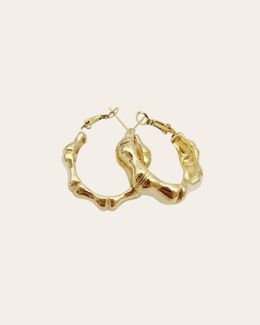 BAMBOO HOOPS Oorbellen