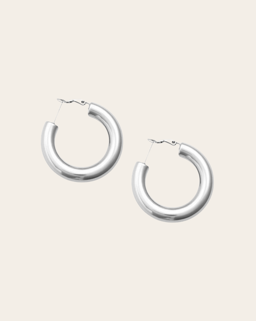 BASIC HOOPS 40MM Oorbellen - Zilver