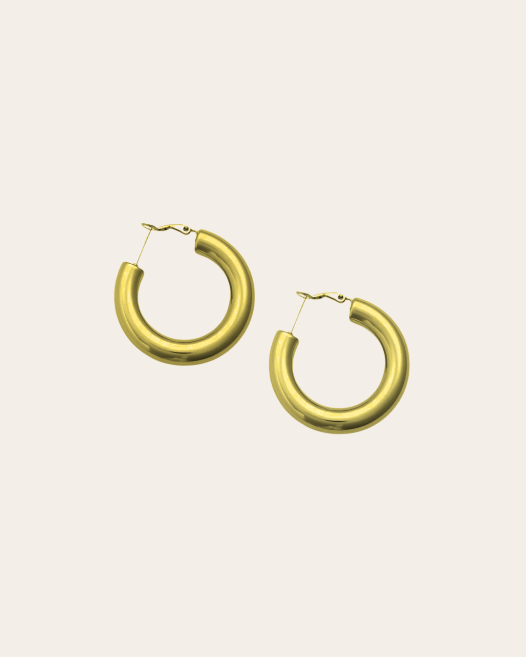BASIC HOOPS 30MM Oorbellen - Goud