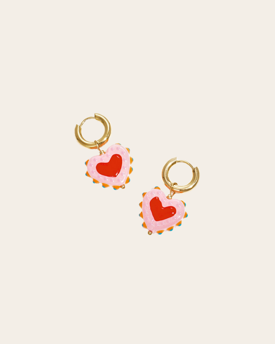 CANDY HEART Oorbellen - Stainless Steel
