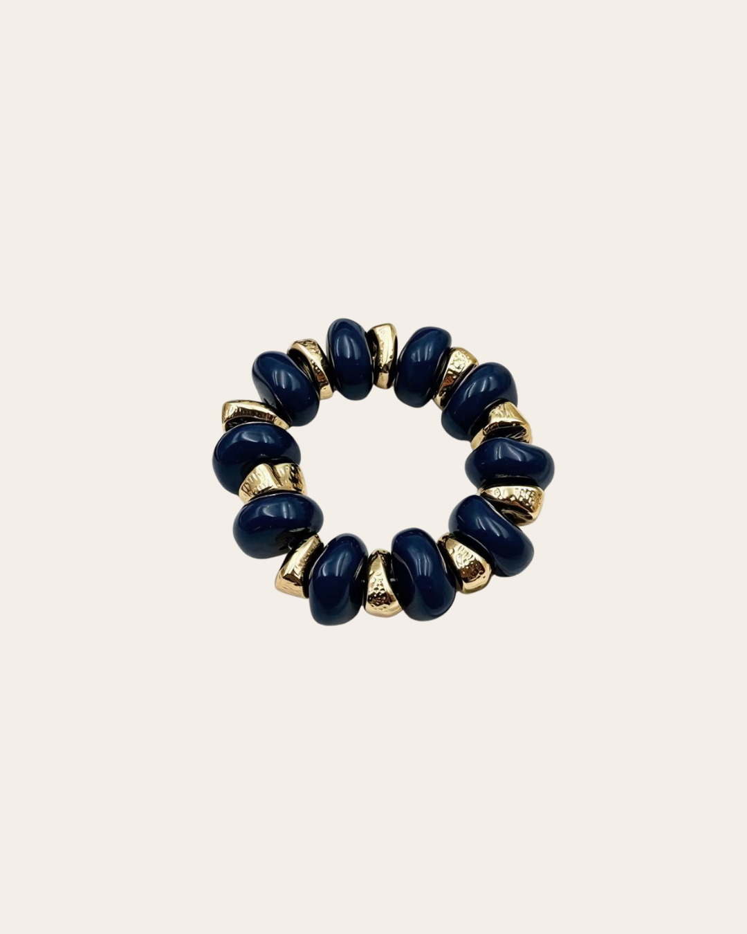 STONE BEADS Armband - Denim Blauw