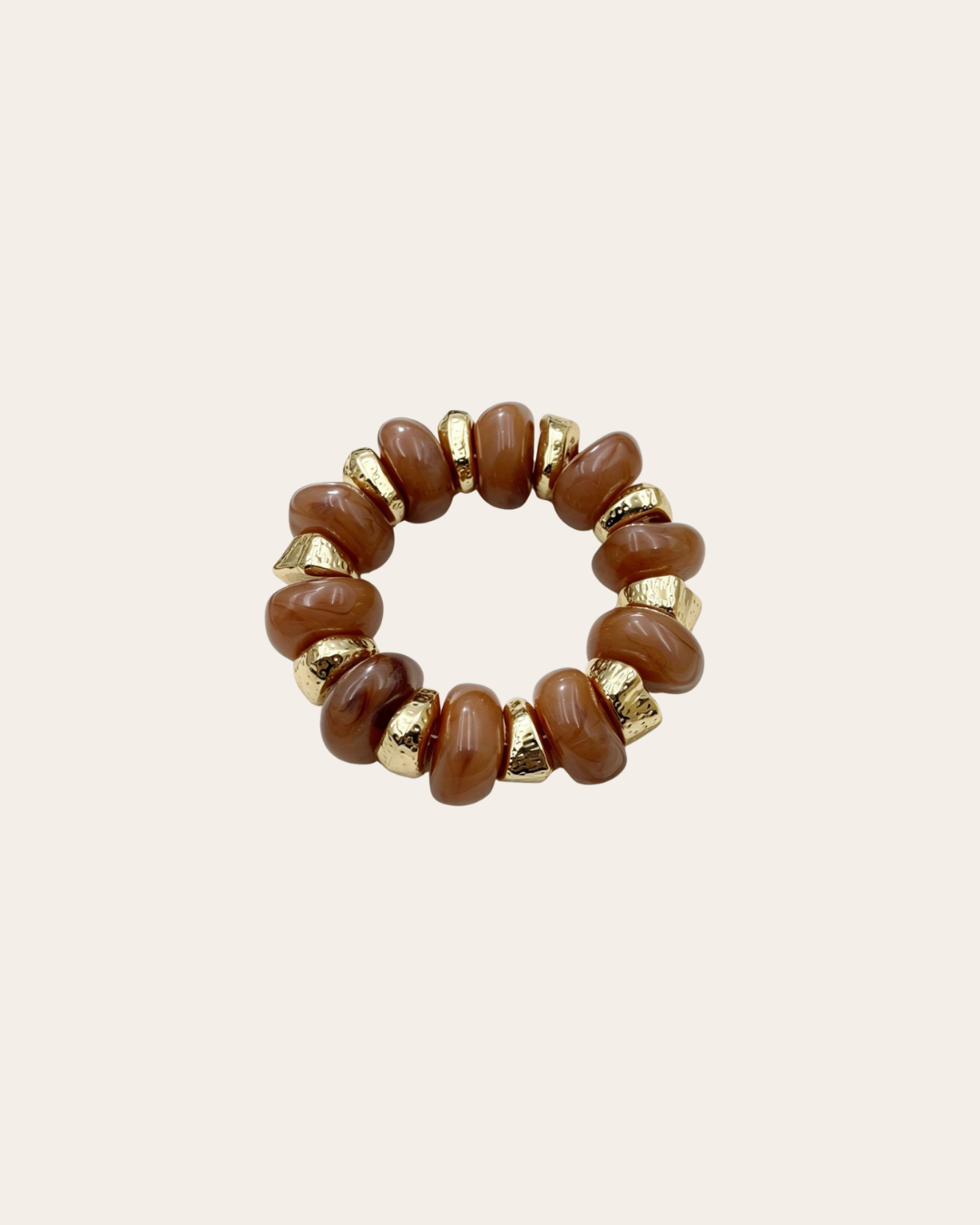 STONE BEADS Armband - Beige